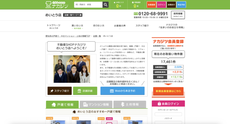 不動産SHOPナカジツ めいとう店の評判は？特徴・メリット・デメリットを徹底解説